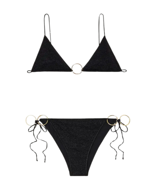OSÉREE Lumière Ring metallic triangle bikini