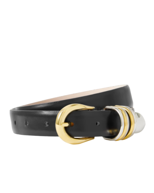 Hollyhock embellished leather belt