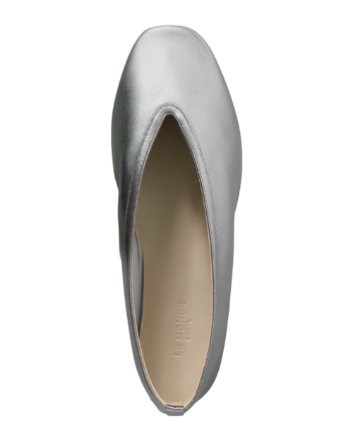 Luna metallic leather ballet flats