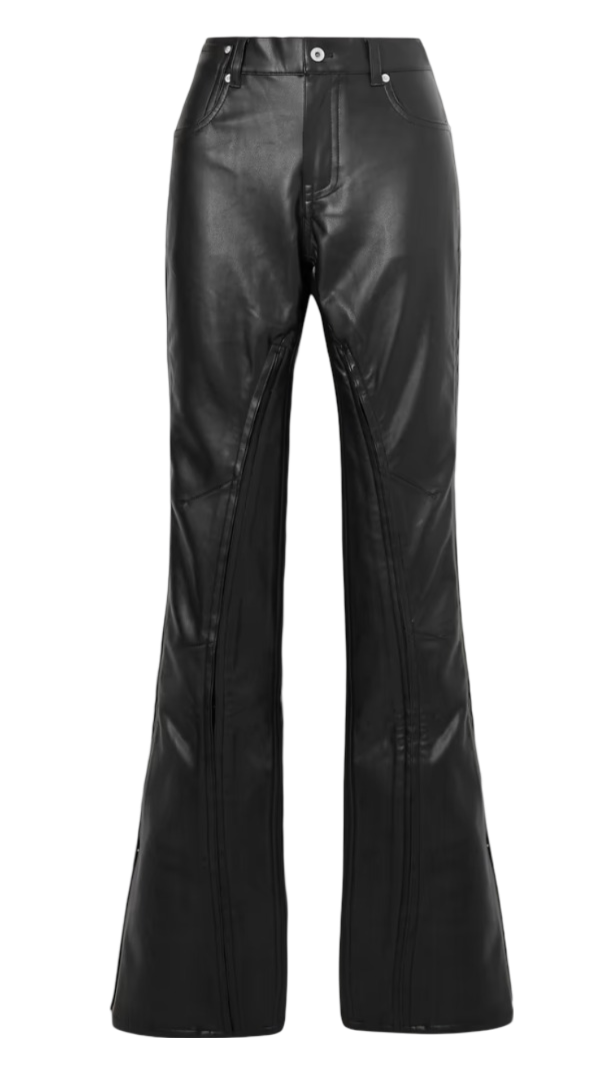 Y/PROJECT Convertible faux leather straight-leg pants