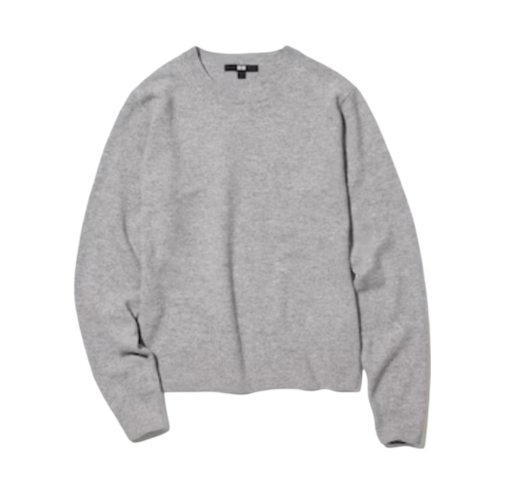 UNIQLO Cashmere Crew Neck Long-Sleeve Sweater