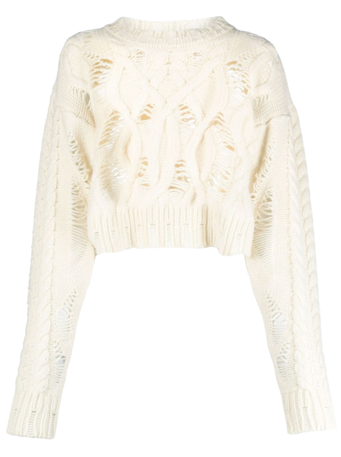 AISLING CAMPS cable-knit cropped jumper