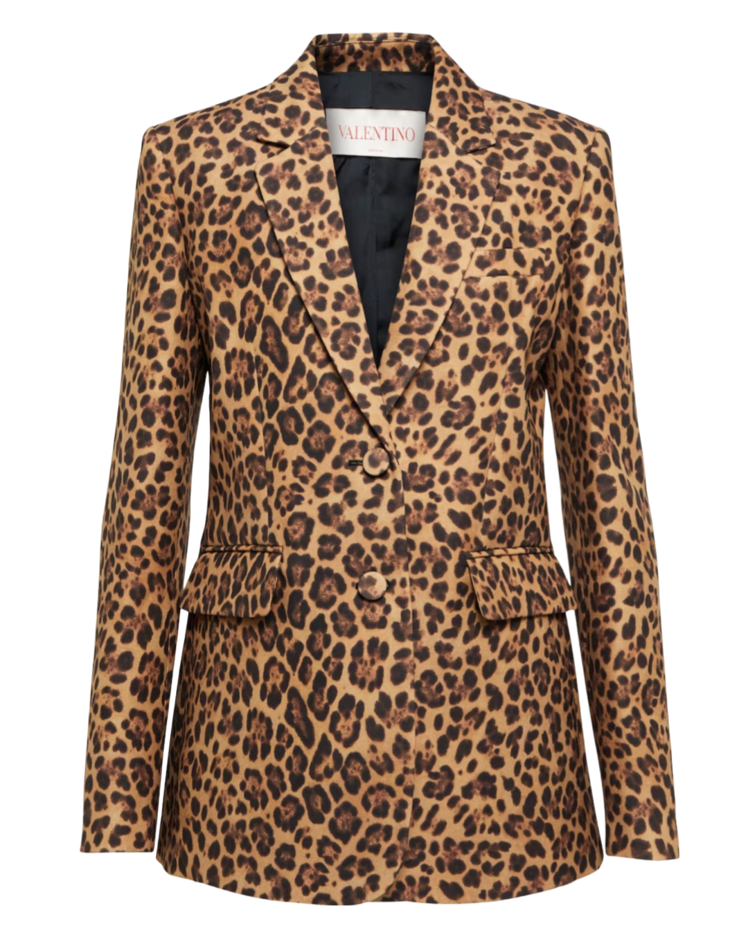 VALENTINO Leopard-print Crêpe Couture blazer