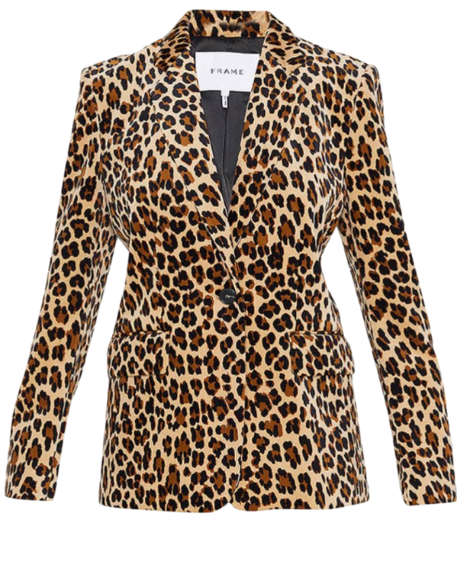 FRAME Classic Cheetah Blazer